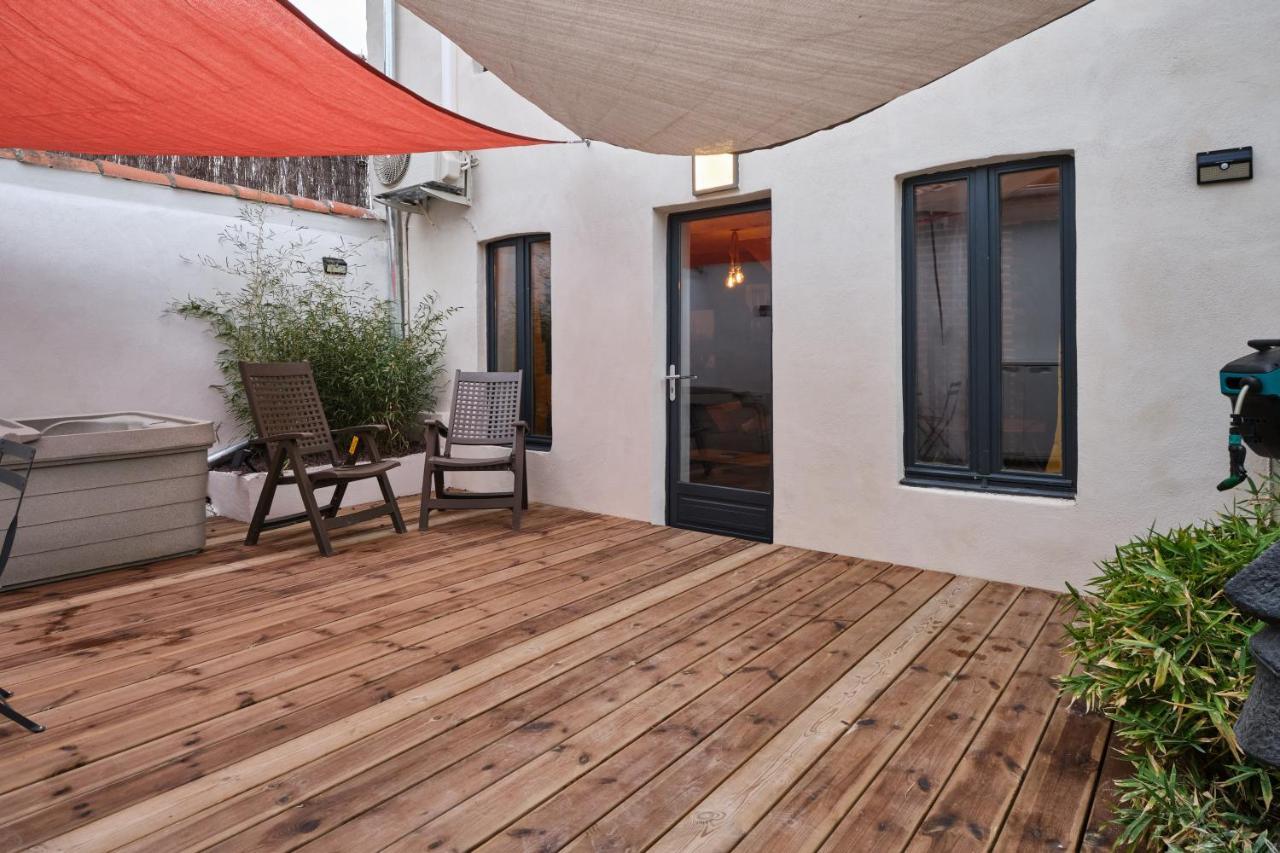 Melina - Jacuzzi - Maison Avec Cour Climatisee Proche Cite Medieval Carcassonne Exterior photo